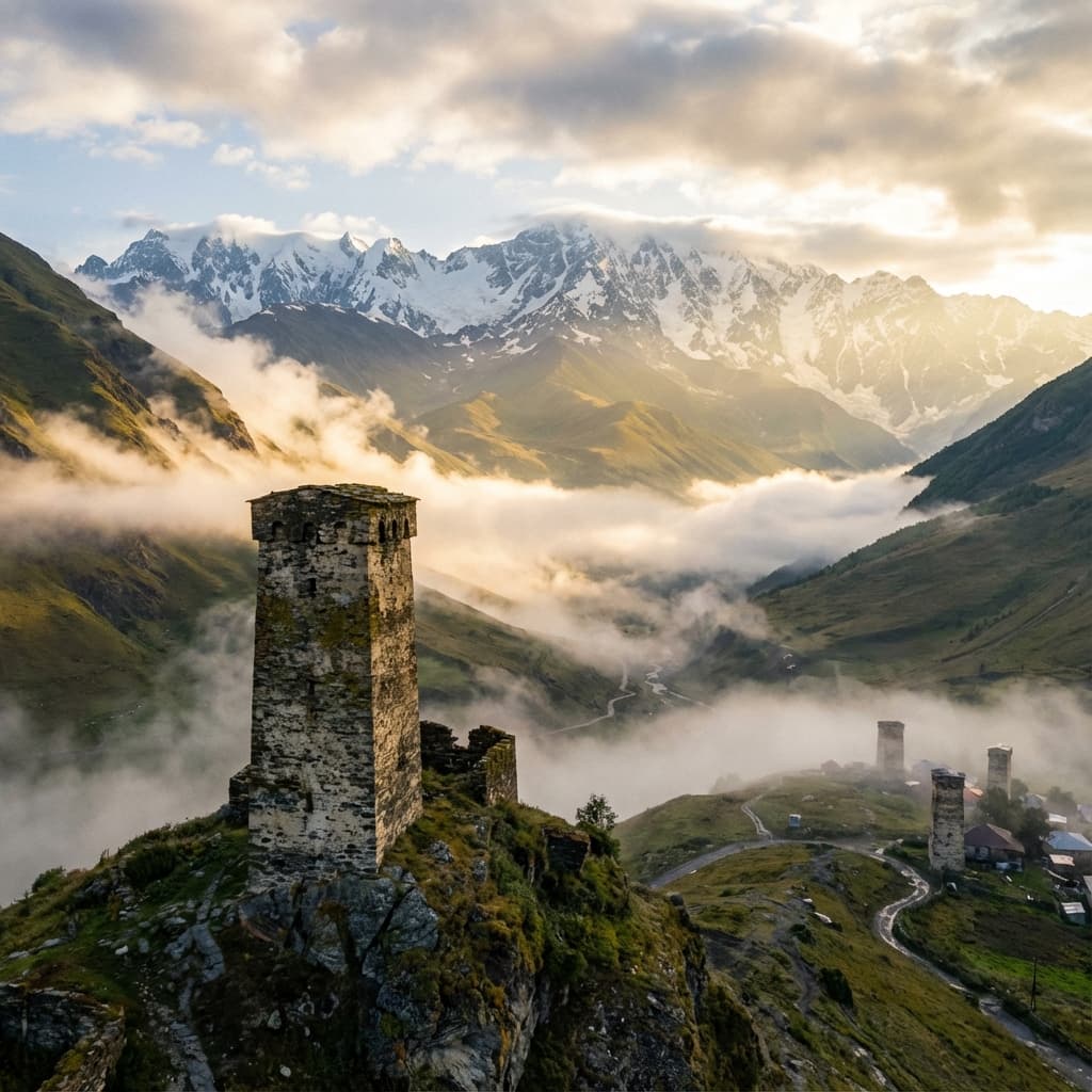 Caucasus Mountains Svaneti