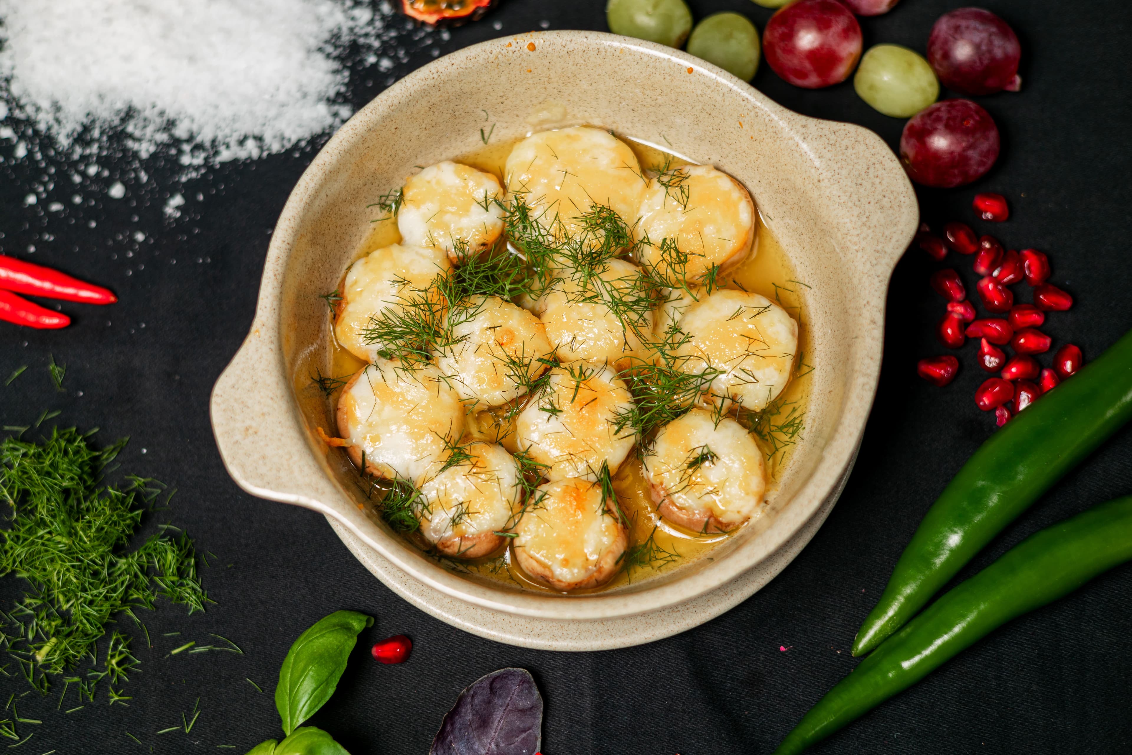 Cogumelos com Queijo (Soko Ketze)