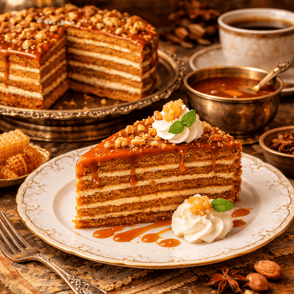 Bolo de Mel (Medovik)